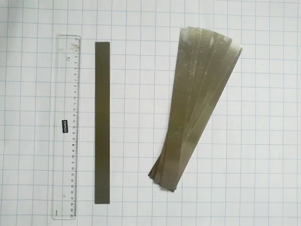 Aluminium 275*25*0.5 mm (laser cut)