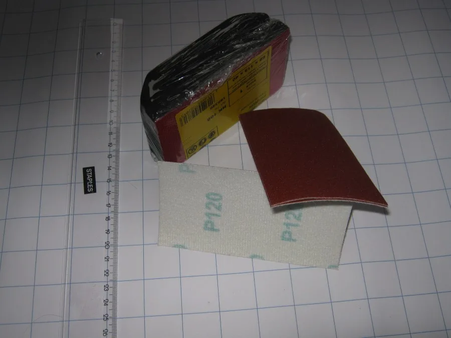 Sandpaper with velcro